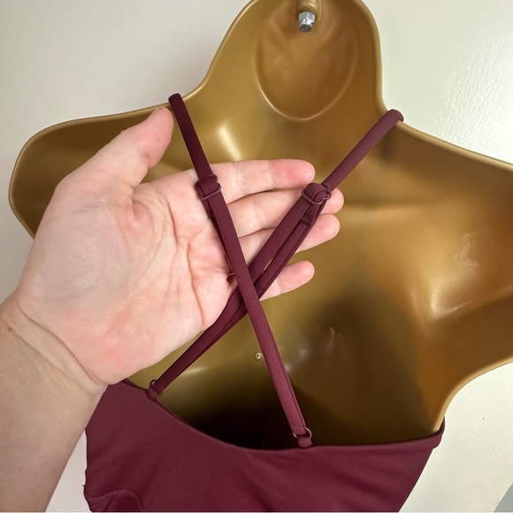IVL Collection (Revolve) Strappy Stretch Nylon Onesie In Windsor Wine NWT 8 - Picture 10 of 16